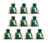 PATIKIL 5.51x3.94 Pulgadas Bolsitas De Felpa Favor, 10 Pzs Bolsas De Regalo De Dulces Para Boda Día De La Madre Pascua Aniversario Navidad Graduación Celebración, Verde Oscuro