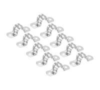 PATIKIL 5,6 Pulgadas/30mm Rígido Tubo Correa Abrazadera 10uds 304 Inoxidable Acero Dos Agujeros U-Forma Tubo Clip Tubo Sujetar Soporte para Tubo Fijación