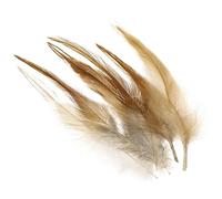 PATIKIL 5-6 Pulgadas Plumas Gallo, 100 Paquete Granel Plumas Naturales para Artesanías Carnaval Trabajo Hecho a Mano Ropa Disfraces Boda Fiesta Estilo 2, Claro Marrón
