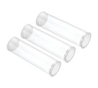 PATIKIL 5.9"L x 1.7"Dia Tubos De Almacenamiento Transparentes, 3Pcs Tubo Rígido Redondo Hueco De Plástico PC Con Tapa Para Cuentas Sal De Baño Contenedor Favores De Boda