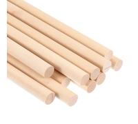 PATIKIL 5/9x7.87" Varilla de Madera, 12 Piezas Varilla de Madera Palos de Madera sin Terminar Redondos de Madera Dura para Manualidades Decoración del Hogar, 14mm x 200mm