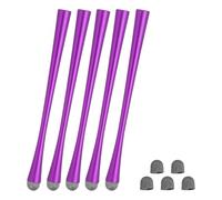 PATIKIL 5 Pcs Estilizadores Cintura Delgada Pantallas Táctiles, 2 En 1 Pluma Capacitiva Alta Sensibilidad Universal para Teléfonos Tabletas Laptops Dispositivos Pantalla Táctil, Morado