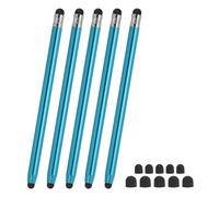PATIKIL 5 Pcs Lápices Estilográficos para Pantallas Táctiles, 2 en 1 Lápiz Capacitivo Alta Sensibilidad Universal para Teléfonos Tabletas Laptops Dispositivos Pantalla Táctil, Azul