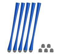 PATIKIL 5 Pcs Plumas Estilizadas para Pantallas Táctiles, 2 en 1 Pluma Capacitiva Alta Sensibilidad Universal para Teléfono Tableta Laptop Dispositivos con Pantalla Táctil, Azul