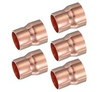 PATIKIL 5 Piezas Reductor de Cobre 3/4"x5/8" ID Acoplamiento de Reducción de Cobre Adaptador de Tubería