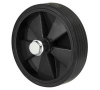 PATIKIL 5" Ruedas para Compresor de Aire Rueda de Repuesto Universal para Compresor de Aire Ruedas de Repuesto para Compresor de Aire con Tornillo y Tuerca Agujero de 0.5" Negro