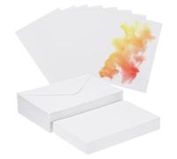 PATIKIL 50 Juegos de Tarjetas de Acuarela de Algodón Puro 140lb/300 GSM con Sobres para Pintura Artística y Notas de Agradecimiento Creativas 4x6 Pulgadas