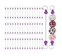 PATIKIL 50 Piezas De Barra Para Llaveros Con Abalorios, Barras En Blanco Para Llaveros Con Abalorios, Lote De Varillas Para Hacer Llaveros, Abalorio Focal, Mochila, Morado