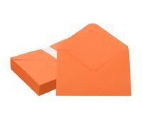 PATIKIL 50 Piezas Sobres De Invitación De 7x5 Pulgadas Para Bodas Naranja | Sobres Para Tarjetas De Felicitación A7, Sobres Con Solapa En V, Cumpleaños Graduación Regalos Fiestas