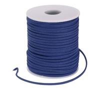 PATIKIL 50 Yardas x 2.6mm Cordón De Cuero Sintético De Piel De Ante Falsa, Cordón De Cuero para Hacer Pulseras Collares Abalorios Manualidades DIY, Azul Oscuro
