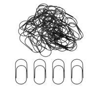 PATIKIL 50pcs Clip de 2 pulgadas, Clip Grande de 50mm Clips Metálicos Grandes Antióxido Fuertes Duraderos al por mayor para Oficina, Negro
