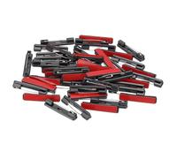 PATIKIL 50Pcs Imperdibles De Seguridad, 36mm Imperdibles Autoadhesivos Imperdibles Distintivo De Barra Imperdibles De Etiqueta con Tiras Pegajosas Plano para Ropa Manualidades DIY, Negro
