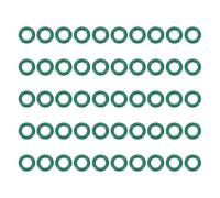 PATIKIL 50pcs Junta Tórica de Goma de Flúor, Junta de Sellado Métrico FKM O Ring Reemplazo para Sellar Fontanería Maquinaria Válvulas de Fontanería, Verde, 7x4x1.5mm (OD*ID*Ancho)