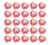 PATIKIL 50Pcs Parches de Flores de Lentejuelas y Abalorios, Aplique de Flores de 0.8"/2Cm con Abalorios de Cristal para Coser para Vestido Prenda Zapatos Bolso Accesorio DIY, Rojo Colorido