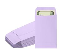 PATIKIL 50pcs Sobres para Dinero, Sobre Autoadhesivo de Efectivo Pequeña Bolsa para Sellos Monedas Semillas Cuentas Joyas Boletos Tarjetas Presupuesto Carta, 9x6cm, Morado