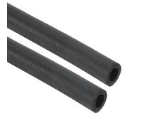 PATIKIL 5mm ID x 8mm OD x 1m de largo Tubo de espuma de aislamiento de tubería, 2 piezas de cubierta de tubería envuelta en rollo EPDM Bar Tubing para agarre de manija, negro