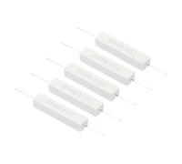 PATIKIL 5Pcs 0.1 Ohm Resistencias 10W Resistencia de Cemento Cerámico de Potencia con Tolerancia del 5% para Computadoras Televisores Y Placas de Circuito Impreso