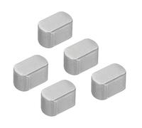PATIKIL 5pcs Chavetas Paralelas, 10x6x6mm Llaves con Punta Redondeada de Acero al Carbono Llave de Pluma Plana Redonda para Eje de Transmisión Paralela Industria Mecánica Sujetador, Negro