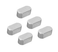 PATIKIL 5pcs Chavetas Paralelas, 20x10x8mm Llaves con Punta Redondeada de Acero al Carbono Llave de Pluma Plana Redonda para Eje de Transmisión Paralela Industria Mecánica Sujetador, Negro