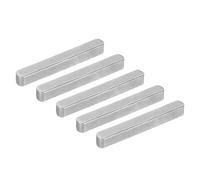 PATIKIL 5pcs Chavetas Paralelas, 30x4x4mm Llaves con Punta Redondeada de Acero al Carbono Llave de Pluma Plana Redonda para Eje de Transmisión Paralela Industria Mecánica Sujetador, Negro