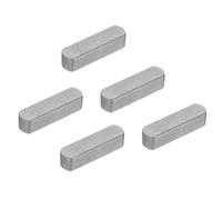 PATIKIL 5pcs Chavetas Paralelas, 30x8x7mm Llaves con Punta Redondeada de Acero al Carbono Llave de Pluma Plana Redonda para Eje de Transmisión Paralela Industria Mecánica Sujetador, Negro