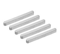 PATIKIL 5pcs Chavetas Paralelas, 40x4x4mm Llaves con Punta Redondeada de Acero al Carbono Llave de Pluma Plana Redonda para Eje de Transmisión Paralela Industria Mecánica Sujetador, Negro