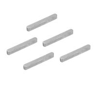 PATIKIL 5pcs Chavetas Paralelas, 45x6x6mm Llaves con Punta Redondeada de Acero al Carbono Llave de Pluma Plana Redonda para Eje de Transmisión Paralela Industria Mecánica Sujetador, Negro