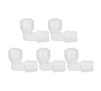 PATIKIL 5pcs Conector de Codo para Agua Purificador, Conexión Rápida Adaptador para Filtro, 1/2" Hembra NPT a 1/4" Tubo OD para Tubos Manguera Fontanería Sistema RO/DI Ósmosis Inversa