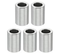 PATIKIL 5pcs M5 Separadores de Acero Inoxidable, Espaciadores Redondos de Metal Espaciadores Metálicos de Acero Inoxidable para M5 Tornillo Pernos, 12x5.1x8mm (L*ID*OD)