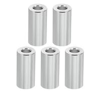 PATIKIL 5pcs M6 Separadores de Aluminio, Espaciadores Redondos de Metal Espaciadores Metálicos de Aleación de Aluminio para M6 Tornillo Pernos, 25x6.2x12mm (L*ID*OD)
