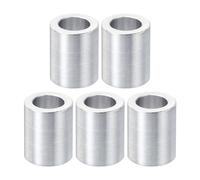PATIKIL 5pcs Separadores de Aluminio, M10 Espaciadores Redondos de Metal Espaciadores Metálicos de Aleación de Aluminio para M10 Tornillo Pernos, 20x10.2x16mm (L*ID*OD)