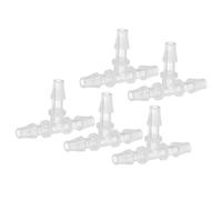 PATIKIL 5pcs T Conectores de Bomba de Aire para Acuario, Conector de Tubo Plástico de 3 Vías Unión Transparente Conexión de Manguera Empalmador Adaptador para Aire Agua Tuberías, 3/16"