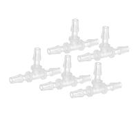 PATIKIL 5pcs T Conectores de Bomba de Aire para Acuario, Conector de Tubo Plástico de 3 Vías Unión Transparente Conexión de Manguera Empalmador Adaptador para Aire Agua Tuberías, 5/32"