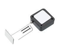 PATIKIL 6.6 pies Retráctil Control Remoto Tether, Cable de Seguridad con Cierre de Llavero con Adhesivo de Doble Cara y Tornillo para Control Remoto de TV, Negro (Tapa de Hierro Cuadrada)