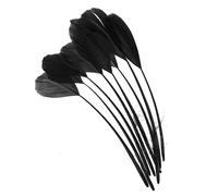 PATIKIL 6-8 Pulgadas Plumas Ganso, Paquete 100 Plumas Granel Plumas Naturales para Artesanías Carnaval Trabajo Hecho a Mano Ropa Disfraces Boda Fiesta Estilo 4, Negro