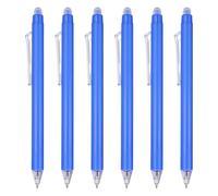 PATIKIL 6 bolígrafos de gel borrables, punta fina de 0.5 mm, retráctiles, borrables por calor, que hacen desaparecer los errores para dibujar, planificar, escribir, oficina, hogar, tinta azul