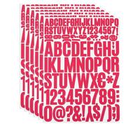PATIKIL 6 Hojas Pegatinas de Letras y Números Adhesivas, Grande Alfabeto Número Pegatina de Vinilo Impermeable para Buzón, Señal de Dirección, Manualidades de Tarjetas, Fucsia