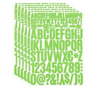 PATIKIL 6 Hojas Pegatinas de Letras y Números Adhesivas, Grande Alfabeto Número Pegatina de Vinilo Impermeable para Buzón, Señal de Dirección, Manualidades de Tarjetas, Verde Claro