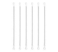 PATIKIL 6 Pcs Cadenas Colgantes Con Ganchos Plateado