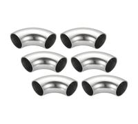 PATIKIL 6 piezas codo curvado con mandril 90 grados, 30mm diámetro exterior, codo escape acero, conector tubería escape, acero inoxidable 304 para tubería escape, barandilla escalera, HVAC