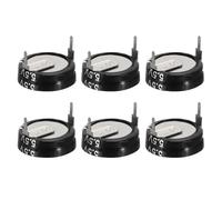 PATIKIL 6 Piezas De Condensadores Superiores De 5.5V, 0.22F Condensador De Botón En Forma De H Alta Energía Baja Resistencia Alta Consistencia Para Pantalla De Potencia De Motor AC, Negro
