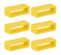 PATIKIL 6 Piezas Portacorrea Para Reloj Anillo De Sujeción 20mm Aros De Silicona De Reemplazo Para Correa De Reloj Portacorrea Amarillo