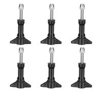 PATIKIL 6 tornillos de aluminio para pulgar, tornillo largo con tapa de doble cara con tuerca para cámara deportiva de acción y héroe, color negro