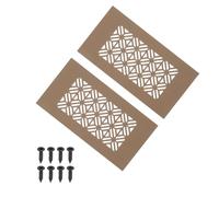 PATIKIL 6 X 3 Inch Cubierta De Rejilla De Aire Para Puerta, 2 Pcs Rejilla De Ventilación De Aluminio Resistente Con Tornilloss De Armario Y Gabinete, Color Marrón