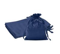 PATIKIL 6 X 8 Inch Bolsas De Raso Con Cordón, 3 Pcs Bolsas De Regalo De Seda Con Cordón Para Joyería Dulces Navidad Boda Graduación Cumpleaños Pascua, Azul Marino