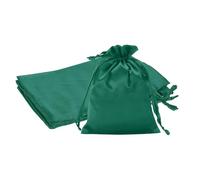 PATIKIL 6 X 8 Inch Bolsas De Raso Con Cordón, 3 Pcs Bolsas De Regalo De Seda Con Cordón Para Joyería Dulces Navidad Boda Graduación Cumpleaños Pascua, Verde