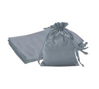 PATIKIL 6 X 8 Inch Bolsas De Raso Con Cordón, 3 Pcs Bolsas De Regalo De Seda Para Joyería Dulces Boda Navidad Graduación Cumpleaños Pascua, Gris