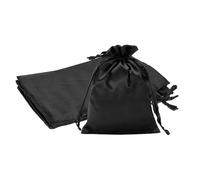 PATIKIL 6 X 8 Inch Bolsas De Satén Con Cordón, 3 Pcs Bolsas De Regalo De Seda Con Cordón Para Joyería Dulces Navidad Boda Graduación Cumpleaños Pascua, Negro