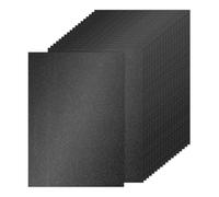 PATIKIL 60 Hojas de Papel Cartulina con Purpurina Negra A4 250gsm Rectángulo Papel Brillante para Manualidades de Scrapbook Tarjetas DIY Proyectos de Arte Boda Fiesta