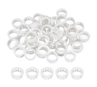 PATIKIL 60 Piezas Arandelas Para Cables, 24.8mm Diámetro Montaje Arandelas Plástico Para Cables Buje Snap Para Cables Buje Para Mangueras Protector Sujetadores Bloqueo Nylon, Blanco